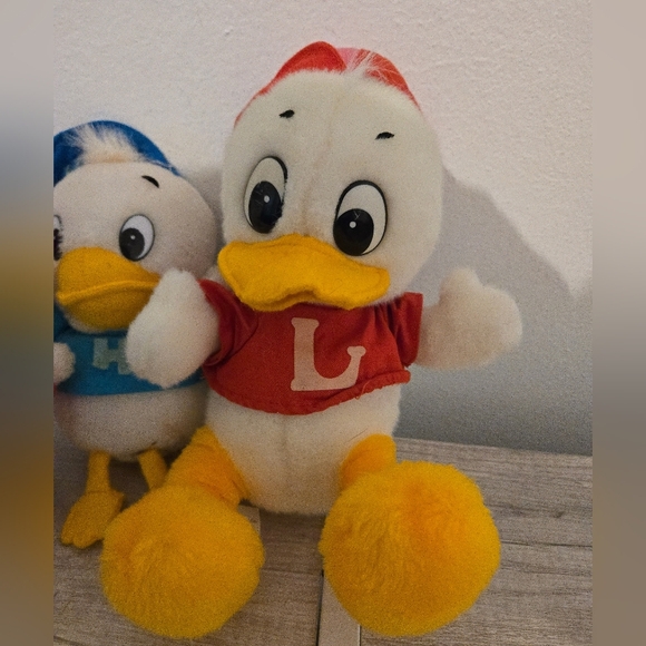 Vintage Disney Duck Tales Dewey Louie Plush Stuffed Animal Collectible Toys TOMY - Picture 2 of 11